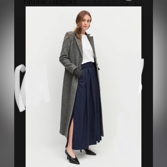 FAVORITE DAUGHTER Dresses & Skirts - NEW FAVORITE DAUGHTER the gabby maxi skirt in Navy Pinstripe size 2